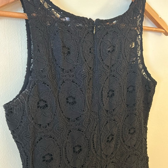 BB Dakota Black Lace Dress 👗 Fit & Flare Mini Sleeveless Cocktail Party Dress - Picture 8 of 15